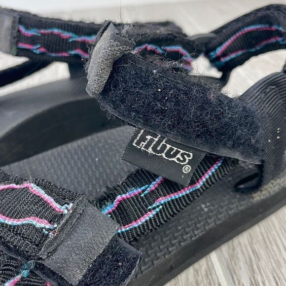 Fibus Womens Hiking Sport Sandals Strap Black Multicolor Size 5 - Picture 2 of 8